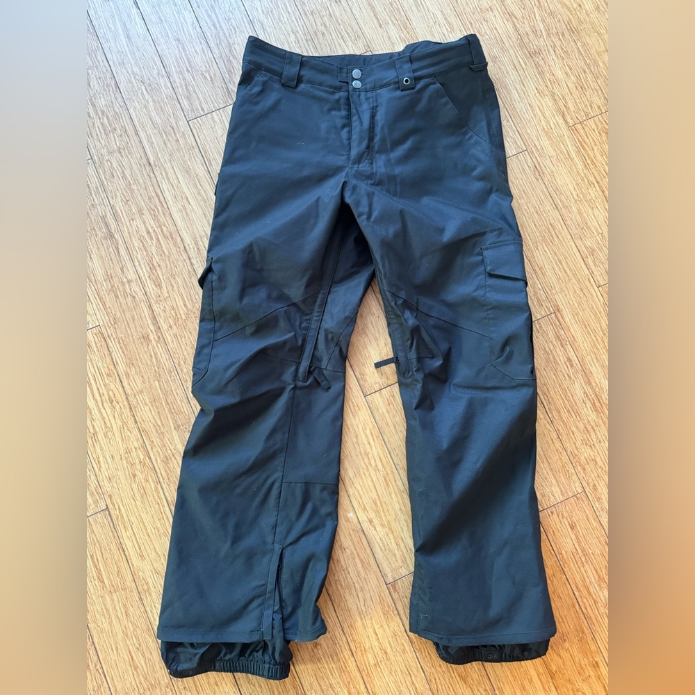 Men’s Burton Dry Ride Cargo Snowboard Pants - size Men’s Large Short - black